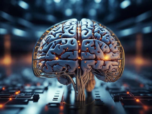 Digital brain symbolizing SEO and AI-driven content strategy